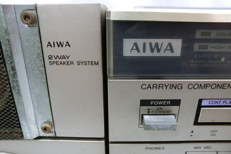 1000円スタート オーディオ機器 AIWA アイワ CA-W1 ラジカセ ダブルラジカセ カセットデッキ 通電確認済み 昭和レトロ 4 BB4023の画像5