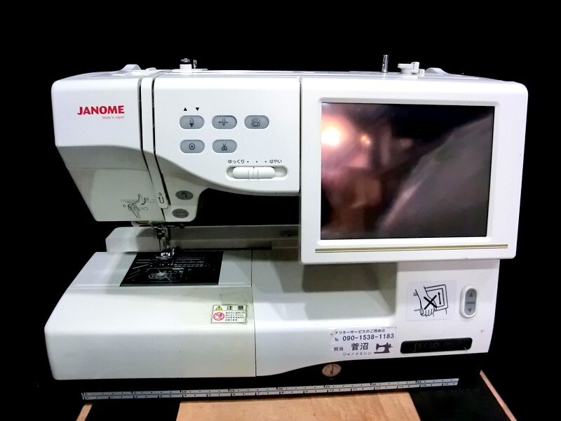 1000円スタート ミシン JANOME SECiO11500 MODEL860型 Ver.2.00 ジャノメ ハンドクラフト 手工芸 洋裁 通電確認済 ケース付 3 ミシンE①224_画像2