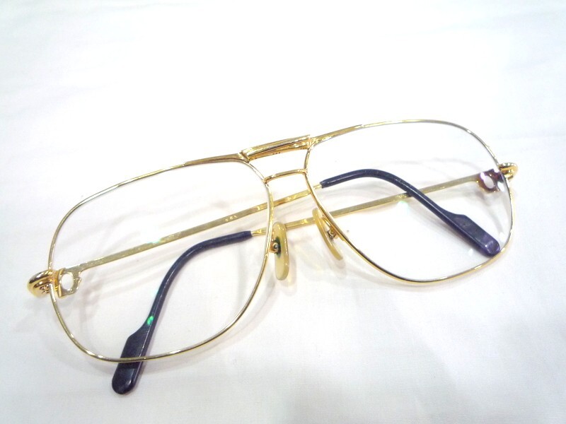 1000円スタート 眼鏡 Cartier 150 061 カルティエ フルリム 度入り眼鏡 総重量約42.5g めがね メガネ ファッション小物 3 AA1004の画像1