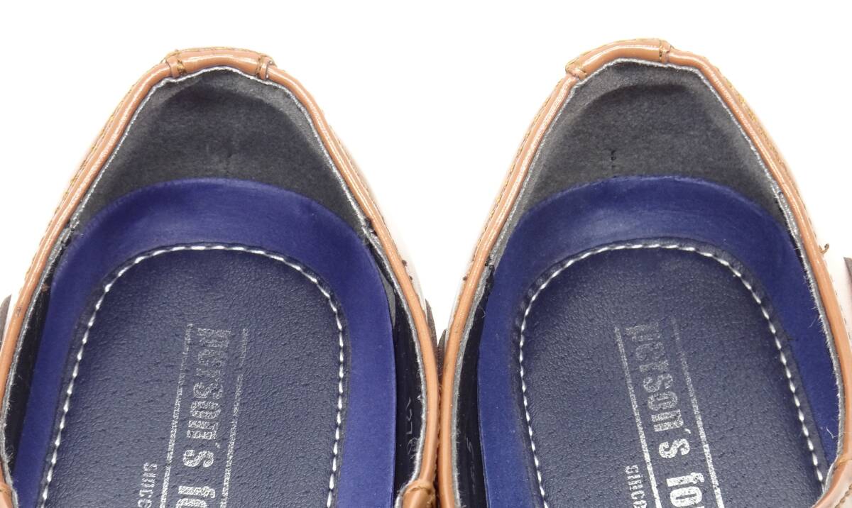 即決 person’s for person’s 25.5cm ストレートチップ パーソンズ メンズ 茶 ブラウン 本革 ビジネス 本皮 革靴 紳士靴 通勤 スーツ 会社の画像8