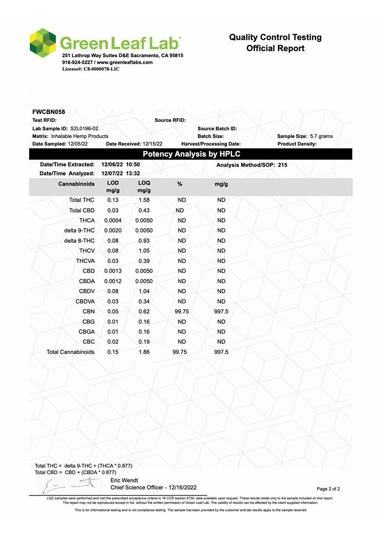 【5G】 CBN アイソレート クリスタル パウダー CBD / CBN / CBGの画像3