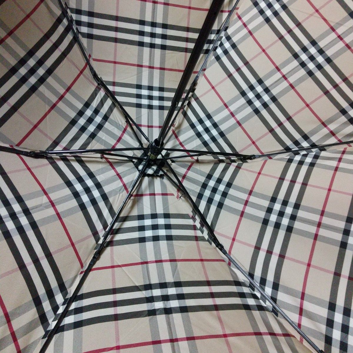 新品同様 BURBERRY バーバリー フルノバチェック 折り畳み傘 雨傘 傘 折りたたみ傘 ノバチェック カバー