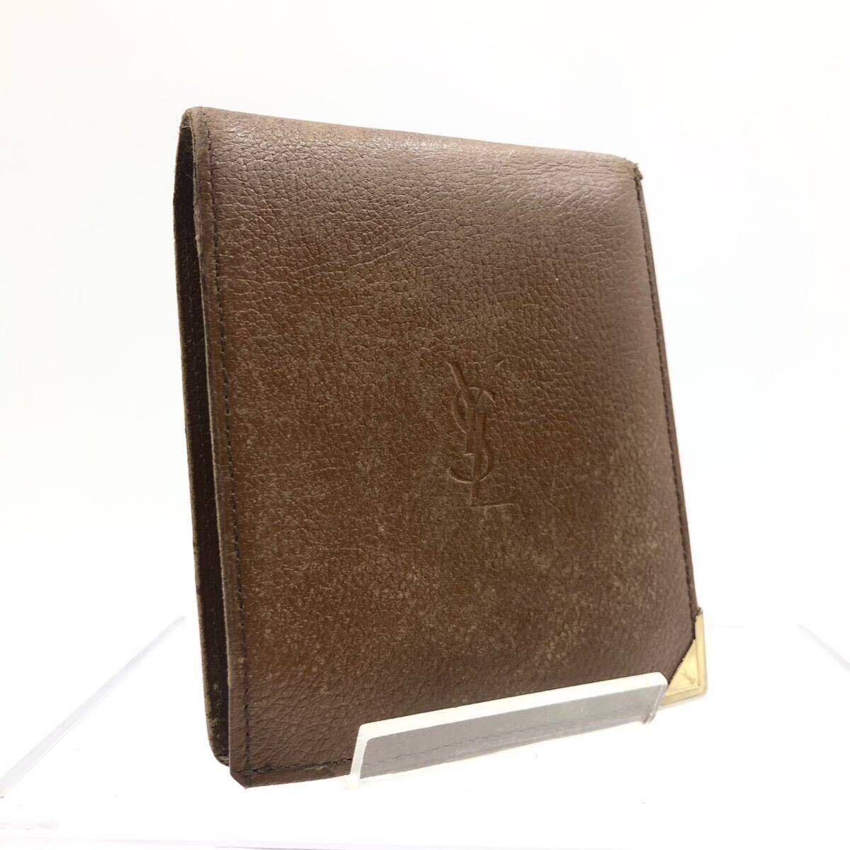 Yves saint Laurent イヴサンローラン YSLロゴ型押し 三角 Yves saint Laurent イヴサンローラン YSLロゴ型押し 三角