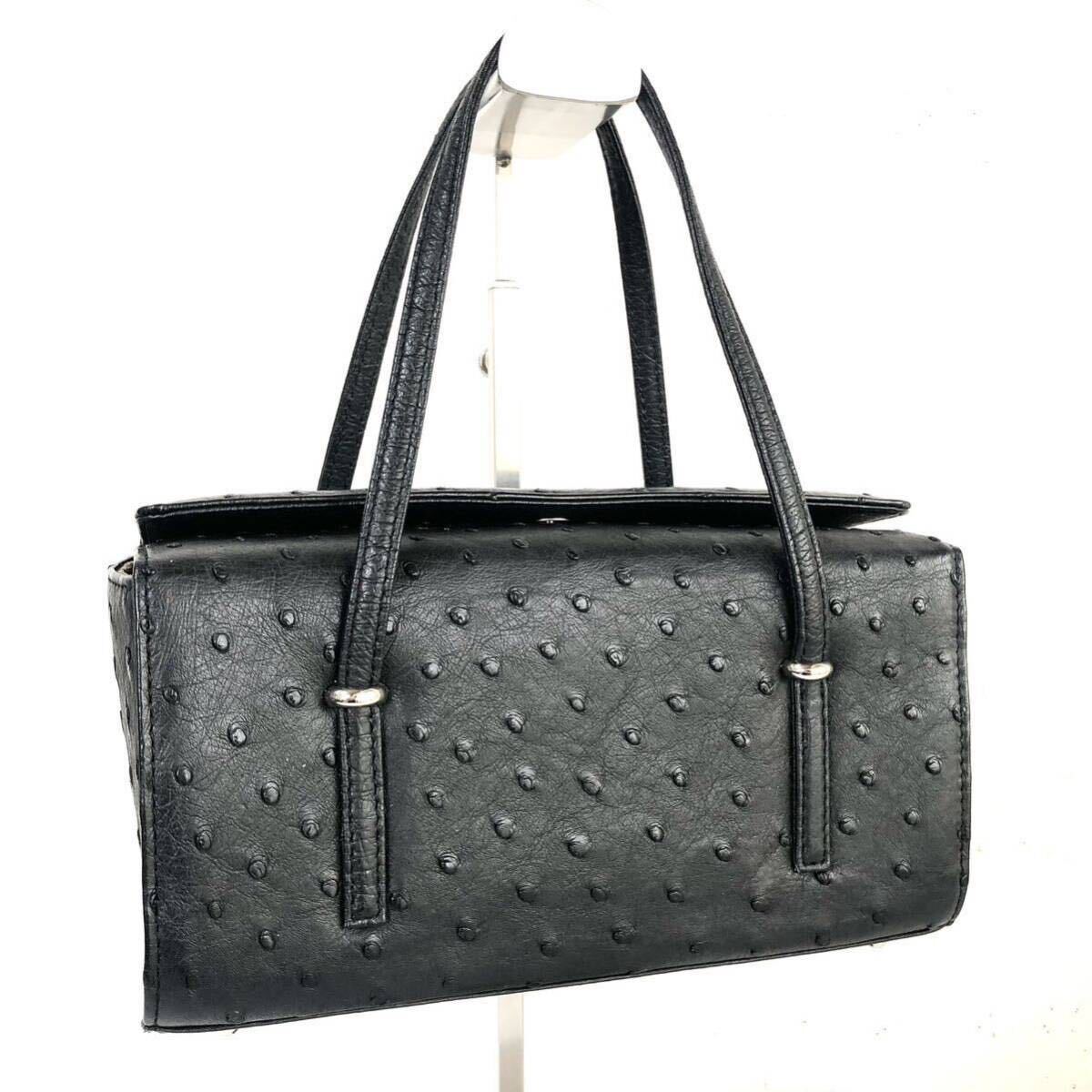 □極美品□JRA認証□YAMAGUCHI オーストリッチレザー ミニ □極美品□JRA認証□YAMAGUCHI オーストリッチレザー ミニ