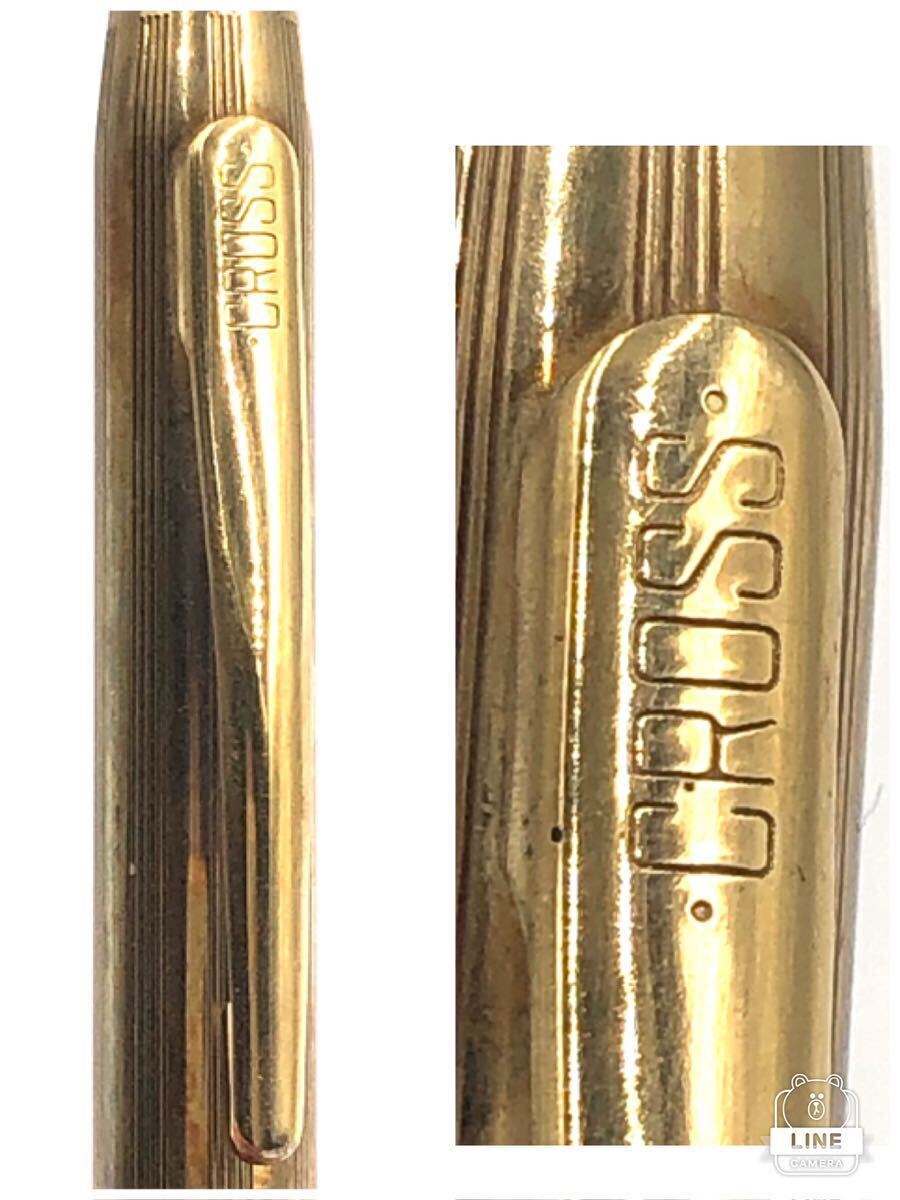 ■インク残量あり■CROSS クロス　金張り　ツイスト式ボールペン　1/20 10KT ROLLED GOLD ゴールドカラー　アイルランド製_画像7