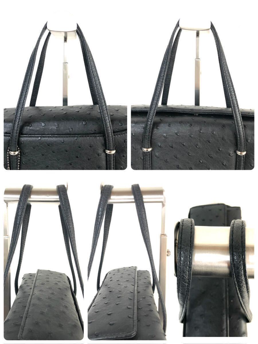 □極美品□JRA認証□YAMAGUCHI オーストリッチレザー ミニ □極美品□JRA認証□YAMAGUCHI オーストリッチレザー ミニ