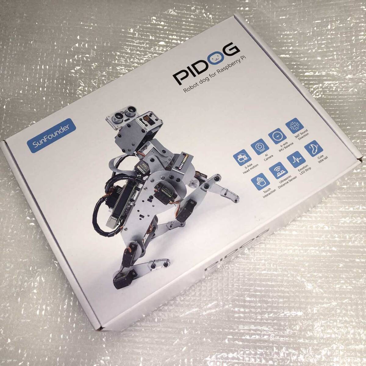 【未使用現状渡し】PiDOG AIロボット犬の電子工作キット 開封のみ品 Raspberry Piは別途必要 SunFounder製の画像1