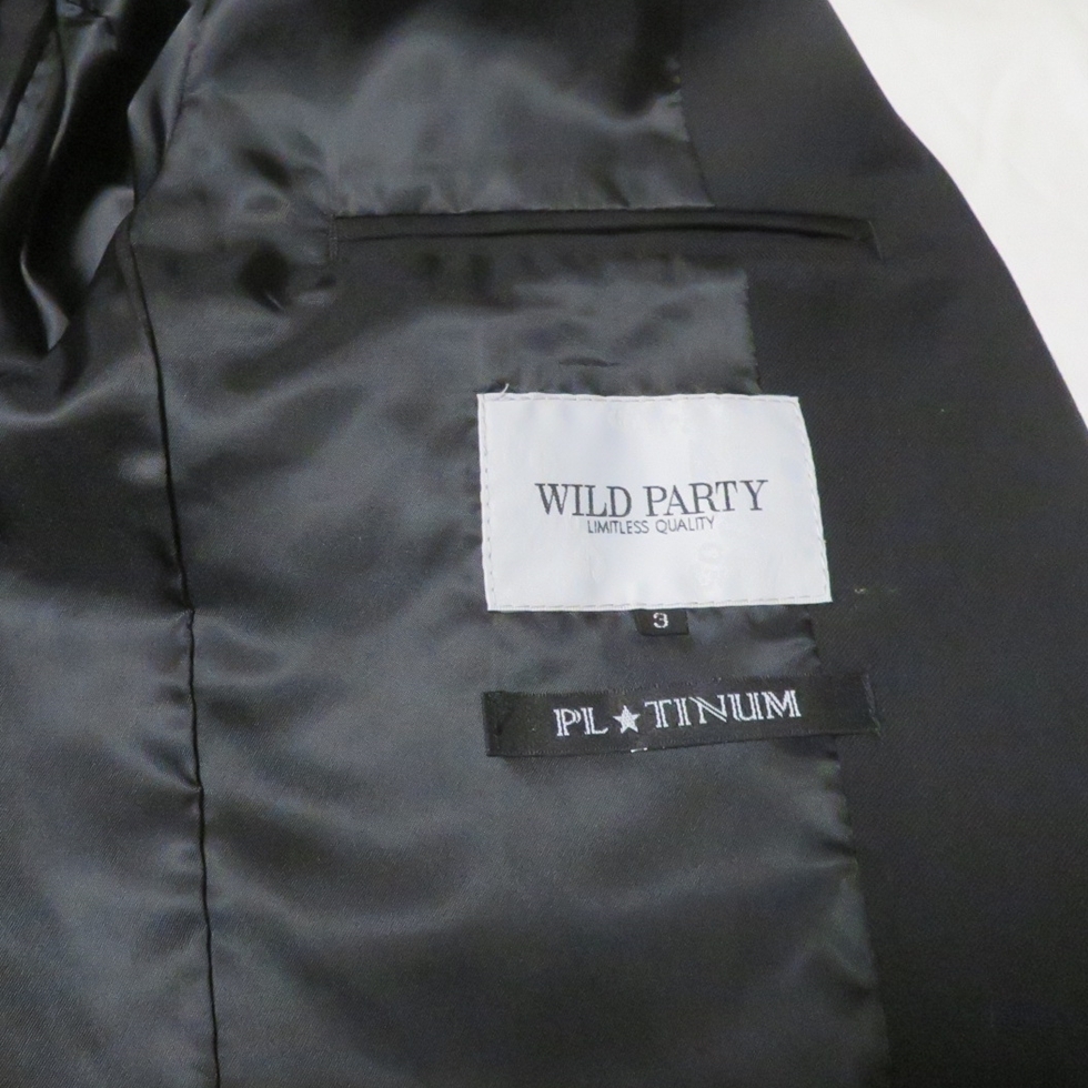 ◆WILD PARTY（ワイルドパーティー）◆ テーラードジャケット（黒／）中古_画像4