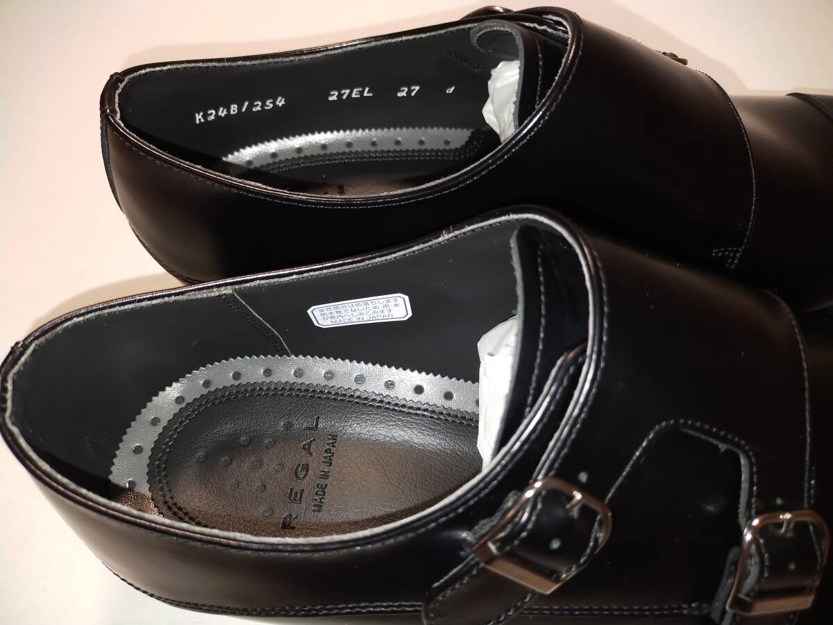 ☆REGAL 27EL ブラック 27.0 新品未使用 日本製 革靴 リーガル メンズ ビジネスシューズ 参考定価28,600円の画像7