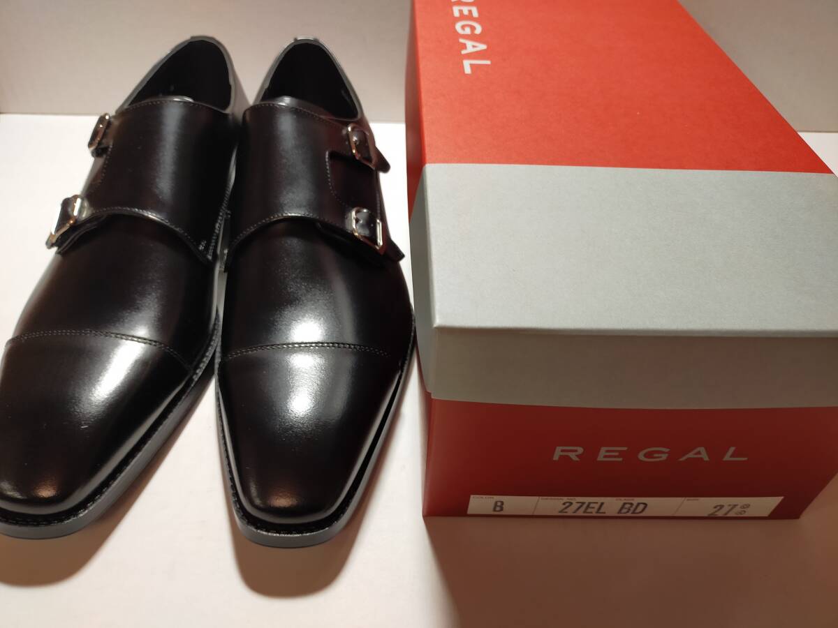 ☆REGAL 27EL ブラック 27.0 新品未使用 日本製 革靴 リーガル メンズ ビジネスシューズ 参考定価28,600円の画像9
