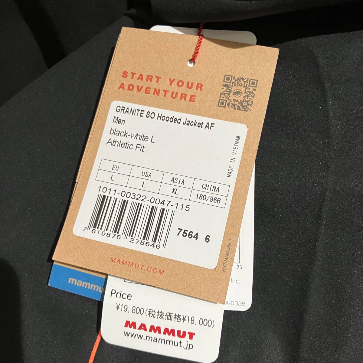 ほぼ未使用 MAMMUT GRANITE SO Hooded Jacket AF マムート ナイロンジャケット サイズL（日本サイズXL）の画像6