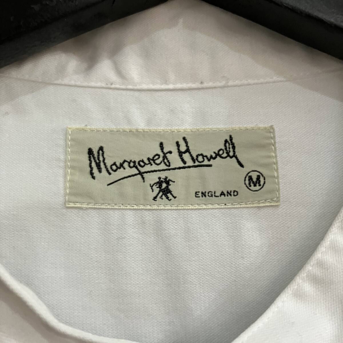 Margaret Howell マーガレットハウエル バンドカラー ドレスシャツ サイズM 併6432