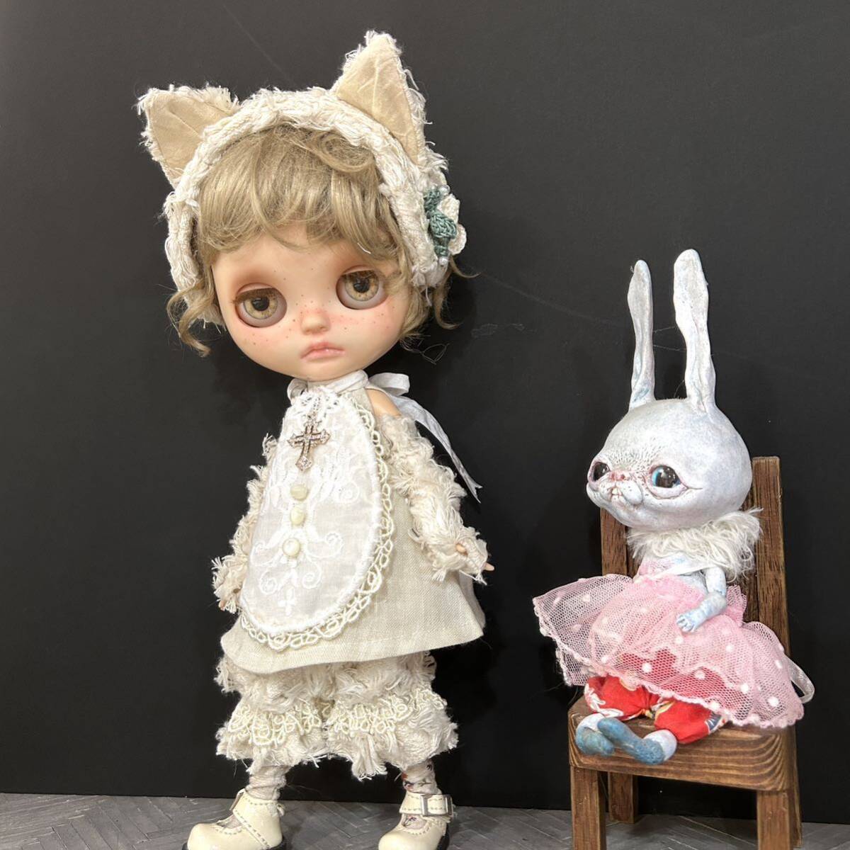  kicostyle＊＊Blythe outfit＊ ブライスアウトフィット＊白ネコちゃんと春のお出かけ着 11点セットの画像6