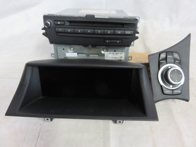 STD607 保証付/BMW 1シリーズ 130I E87 純正ナビユニット オーディオ CDモニター画面 ディスプレイ/ダイヤル スイッチ ３点セットの画像1
