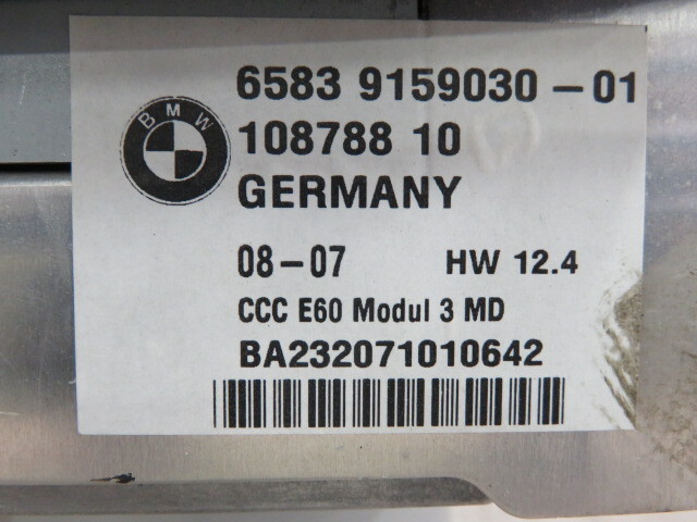 STD 668保証付 BMW E60 E61前期 5シリーズ ナビユニット オーディオ CDモニター ディスプレイ/ダイヤルスイッチ ３点 520I 525I 535I 530I _画像5