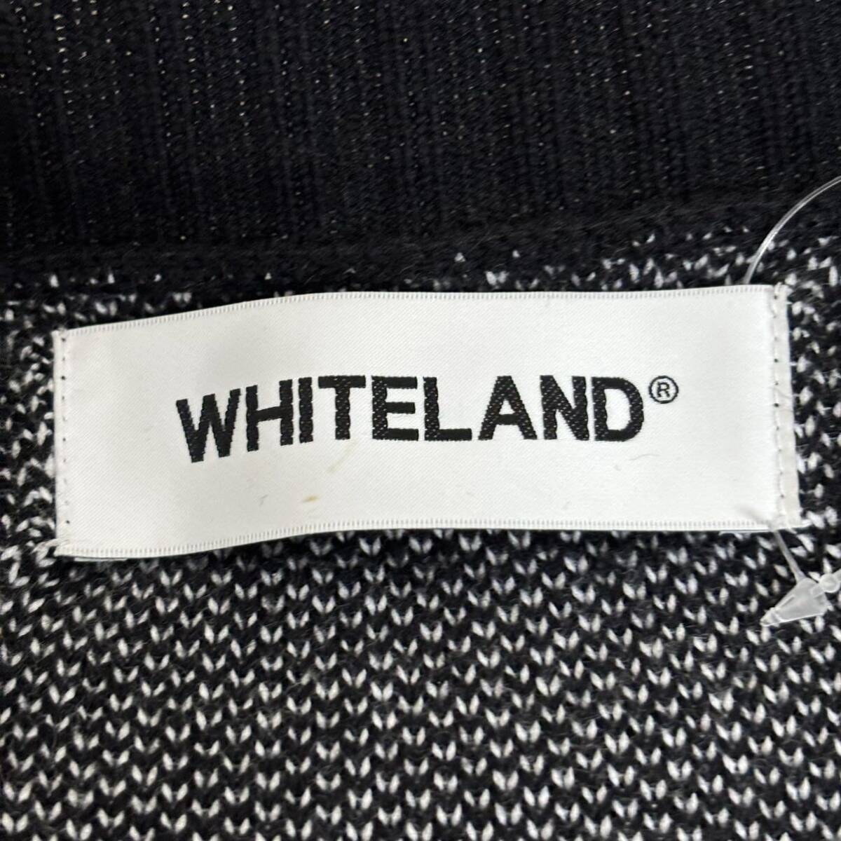WHITE LAND LOGO Cardigan ホワイトランド ロゴ カーディガン size FREE ブラック 長袖 メンズ_画像3