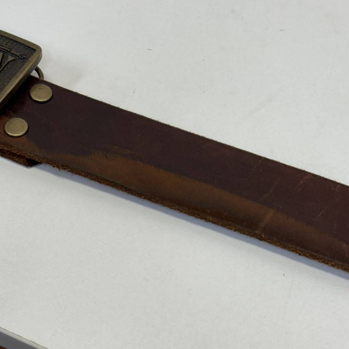 ROCKMOUNT Leather Belt バックル付き RYMAN AUDITORIUM 実寸90～100cm ロックマウント USA製 レザーベルト アメカジ 革ベルト_画像4