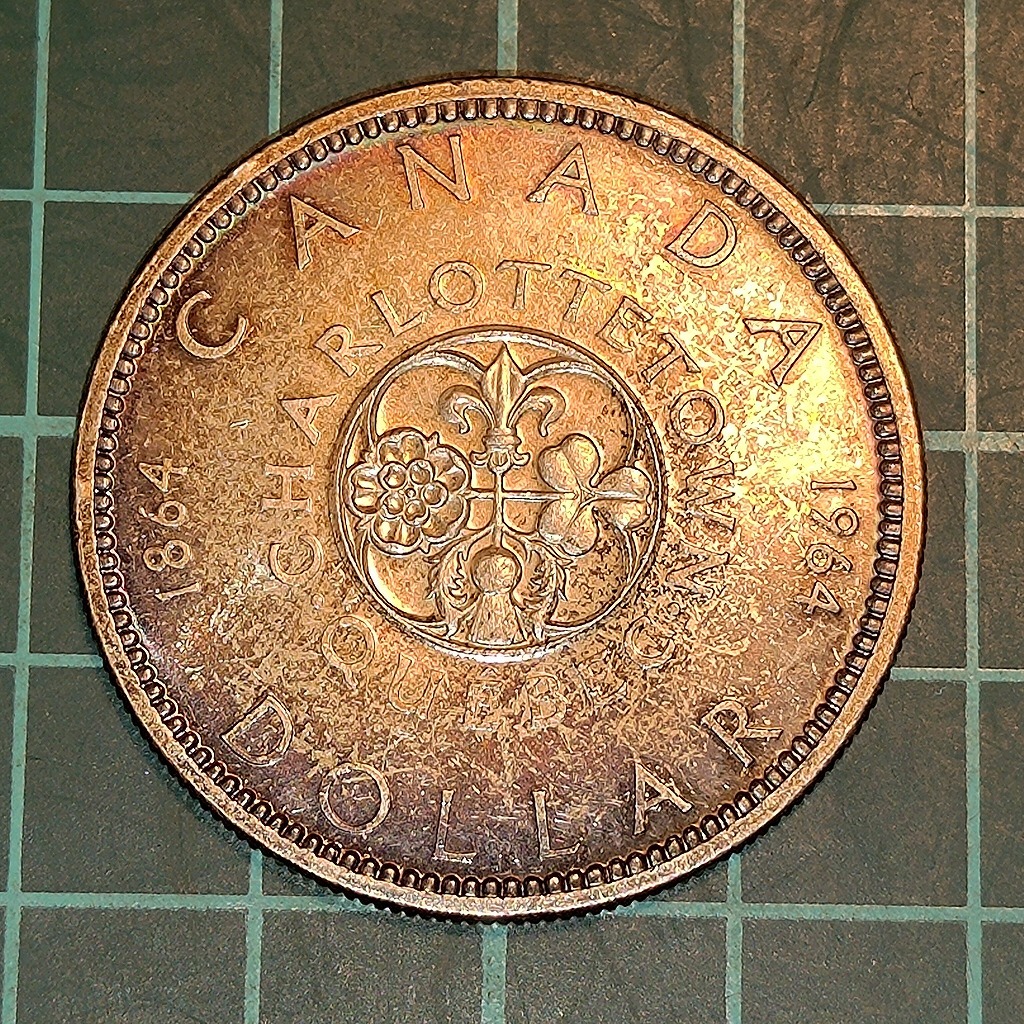 【1円スタート】カナダ カナダドル 1ドル銀貨 1964年 エリザベス2世の画像1