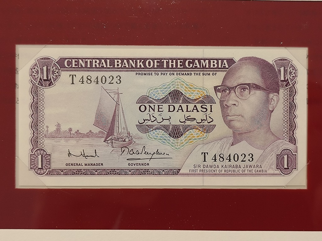 【一円スタート】フランクリンミント社 世界の紙幣 ガンビア 1ダラシ紙幣 banknotes of all nationsの画像2