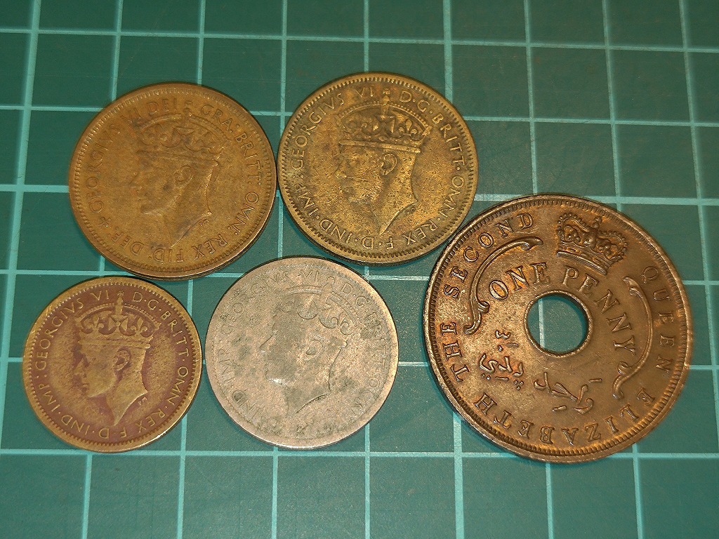 【1円スタート】イギリス領西アフリカ 西アフリカシリング硬貨 おまとめの画像2