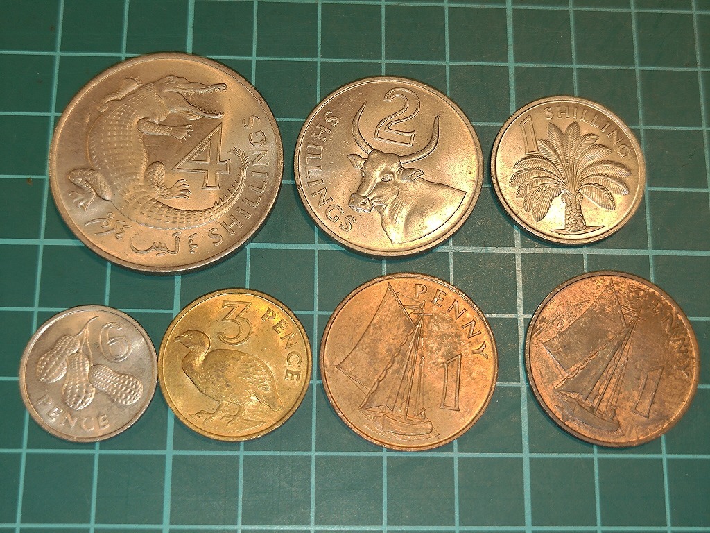 【1円スタート】ガンビア共和国 ガンビアシリング硬貨 おまとめの画像2