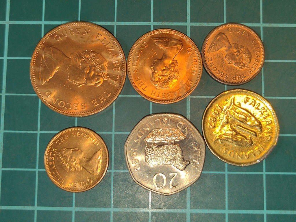 【1円スタート】イギリス領フォークランド フォークランドポンド硬貨他 おまとめの画像2