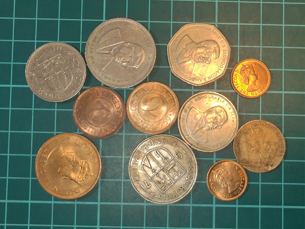 【1円スタート】モーリシャス共和国　モーリシャスルピー硬貨　おまとめ_画像1