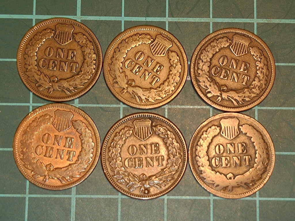 【1円スタート】アメリカ合衆国 旧1セント硬貨 One Cents 米国 古銭 インディアンヘッド コンチョ おまとめの画像2