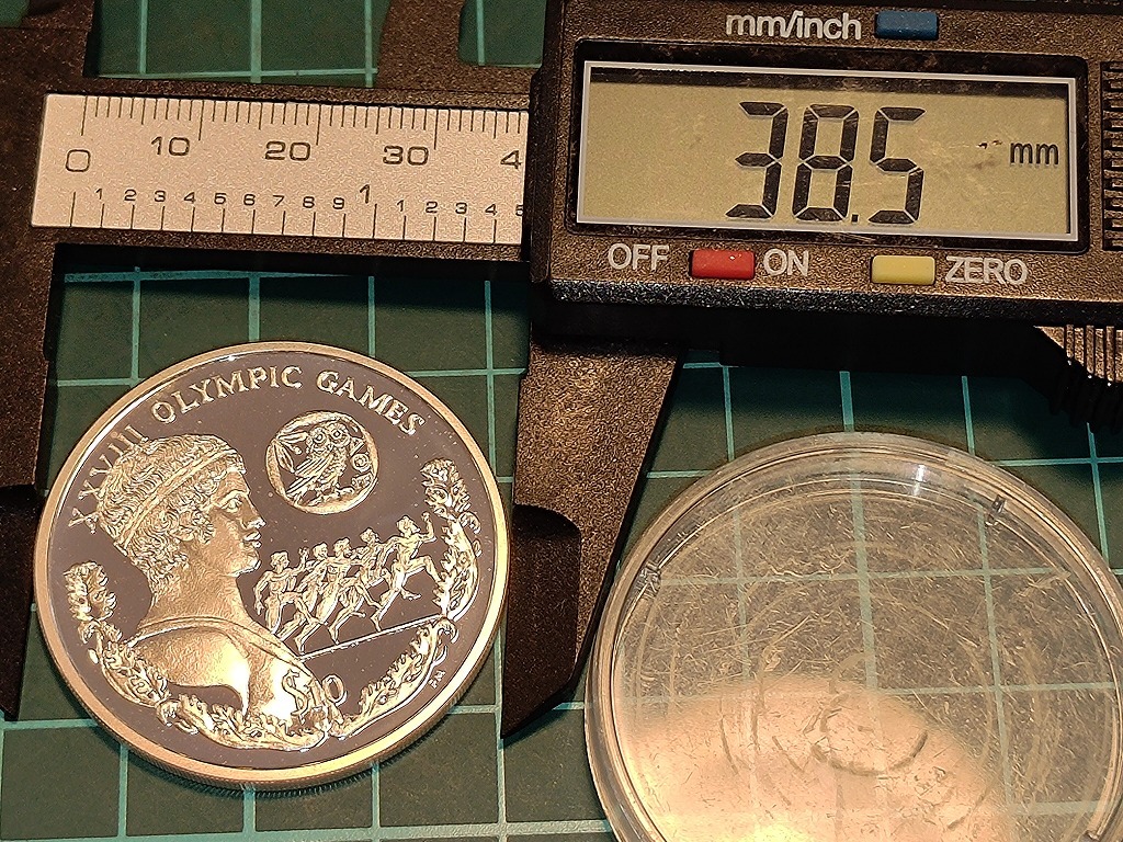 【1円スタート】イギリス領ヴァージン諸島 アテネオリンピック記念 10ドル銀貨 2004年 エリザベス２世の画像4