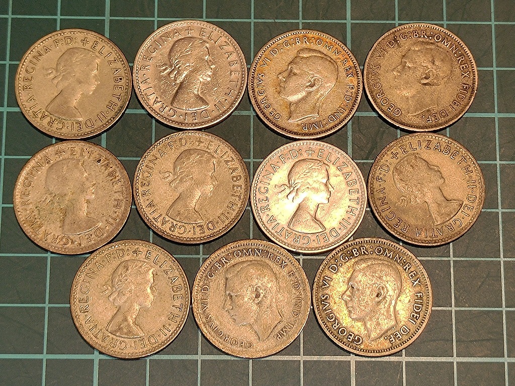【1円スタート】オーストラリア 1シリング銀貨 おまとめ ジョージ6世 エリザベス2世の画像2
