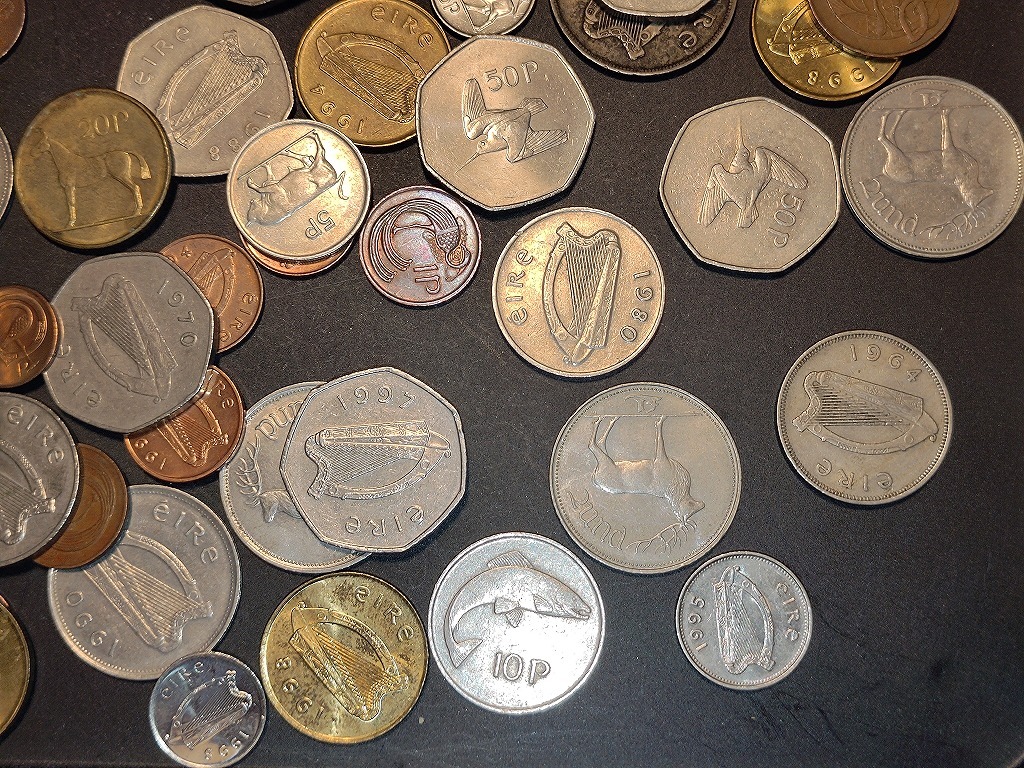 【1円スタート】アイルランド ポンド硬貨 おまとめ 約0.4㎏の画像3