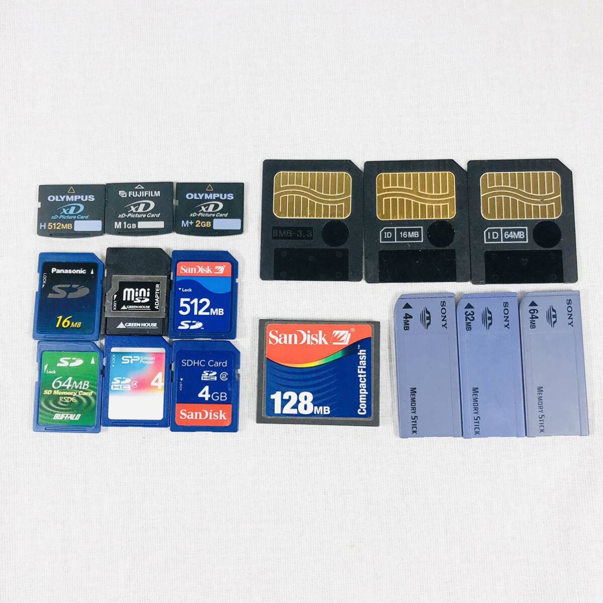 １円～ メモリーカード各種まとめ売り XD/SD/CF/メモリースティック/スマートメディア