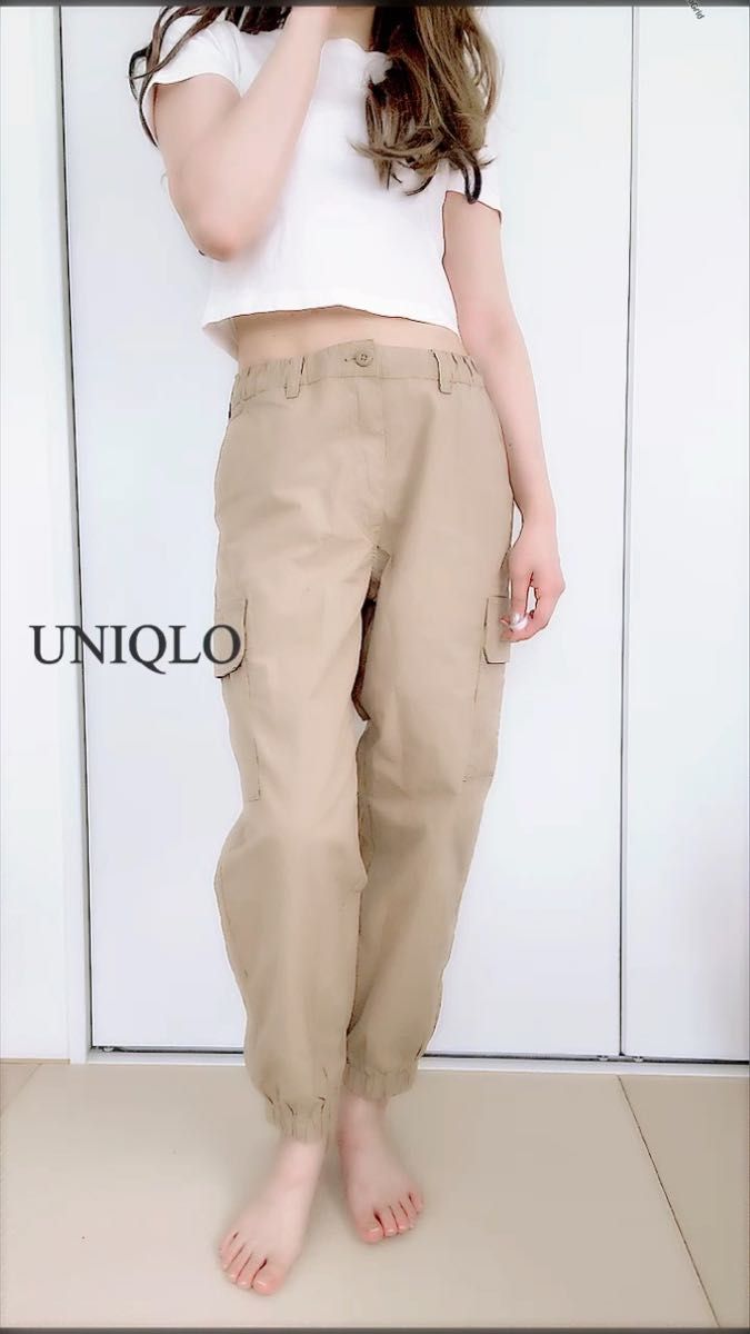 人気 UNIQLO ユニクロ タンス整理品 カーゴパンツ ベージュ