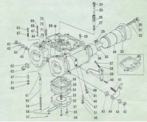 ソレックス44 4型　パイロットスクリュー　パーツNO65番　ミクニ純正部品_65番のスクリューです。