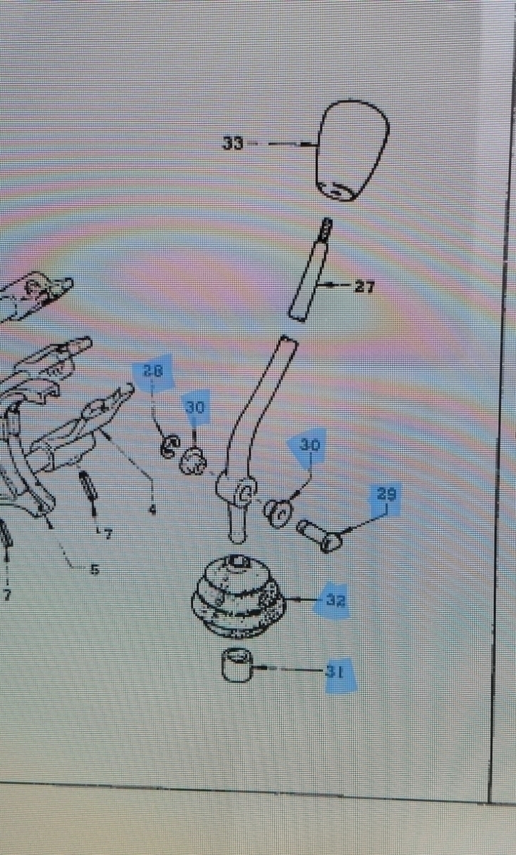 FS5W71Bミッション コントロールレバー 5点セット 日産純正部品 L20 L28 ハコスカ ケンメリ s30 s130 GC210 ジャパン kGC10 c130の画像2