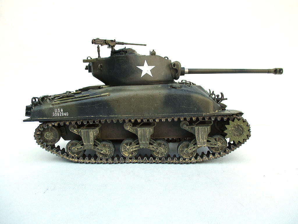 ☆ タミヤ 1/35 M4A1(76)W シャーマン SHERMAN 完成品 ☆の画像6