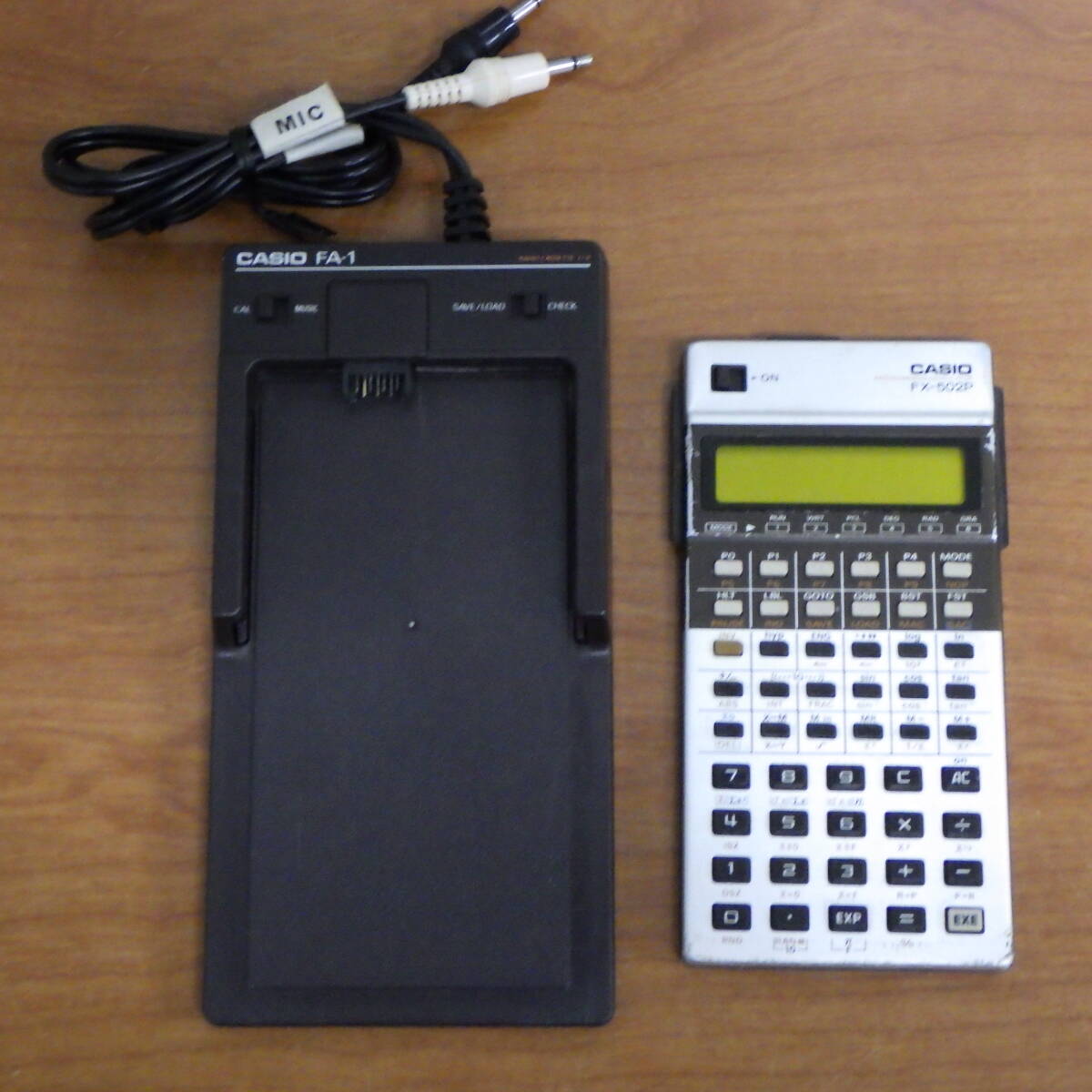 CASIO カシオ FX-502P レトロ 関数電卓 FA-1 セット プログラム電卓の画像1