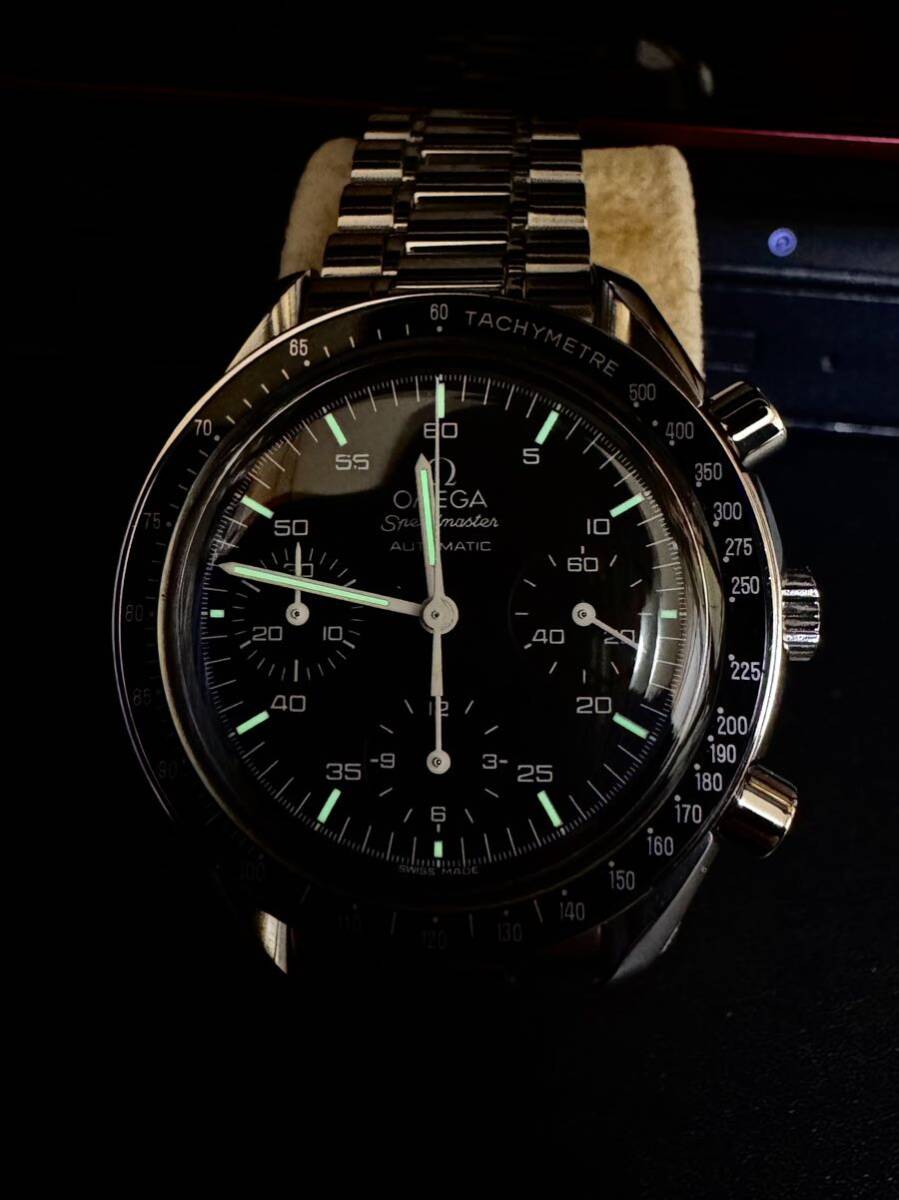 美品 オメガ 3510.50 スピードマスター ブラック文字盤 クロノグラフ AT 自動巻 メンズ腕時計の画像6