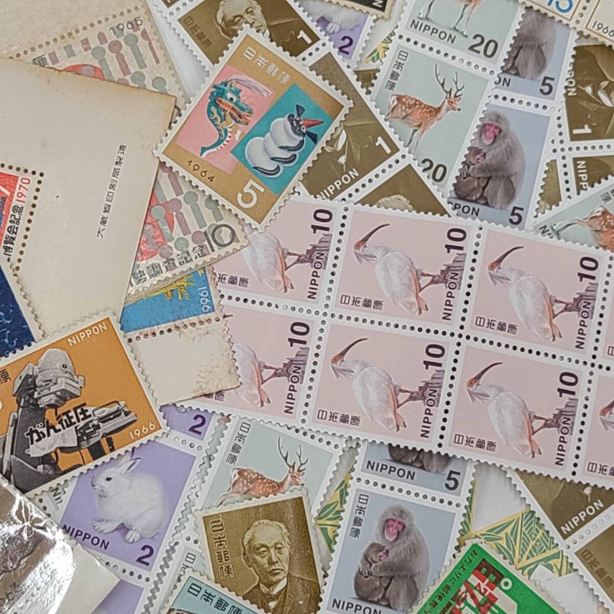 [YYD27.1OM]1 jpy ~ long-term keeping goods low amount rose stamp . summarize face value approximately 3000 jpy minute New Year's gift Japan fine art commemorative stamp Showa Retro collection *retapa shipping 