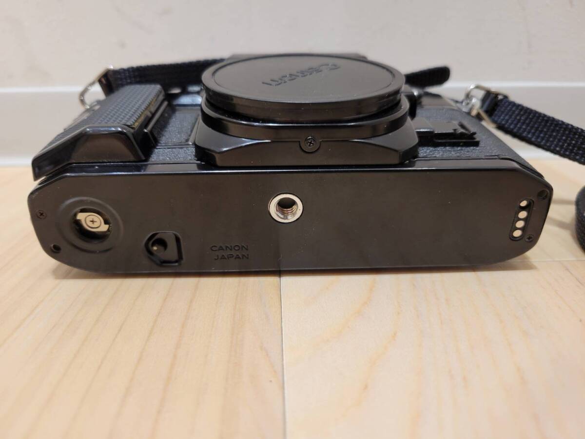 【OAK-2902FH】1円スタート Canon キヤノン A-1 ボディ 一眼レフ フィルムカメラ ストラップ付 ブラック 動作未確認 中古 保管品 趣味 写真