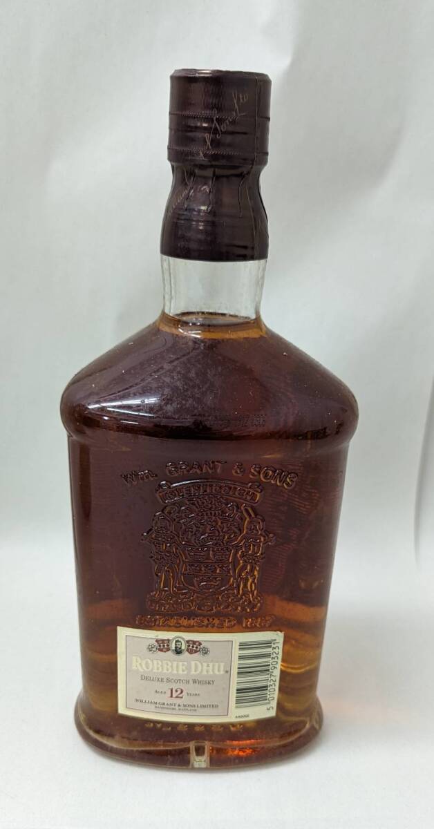 【MMY-3287NY】未開栓 robbie dhu ロビーデュー12年 1000ｍｌ 43％ 1887 deluxe scotch whisky 洋酒 古酒 コレクション ヴィンテージの画像5