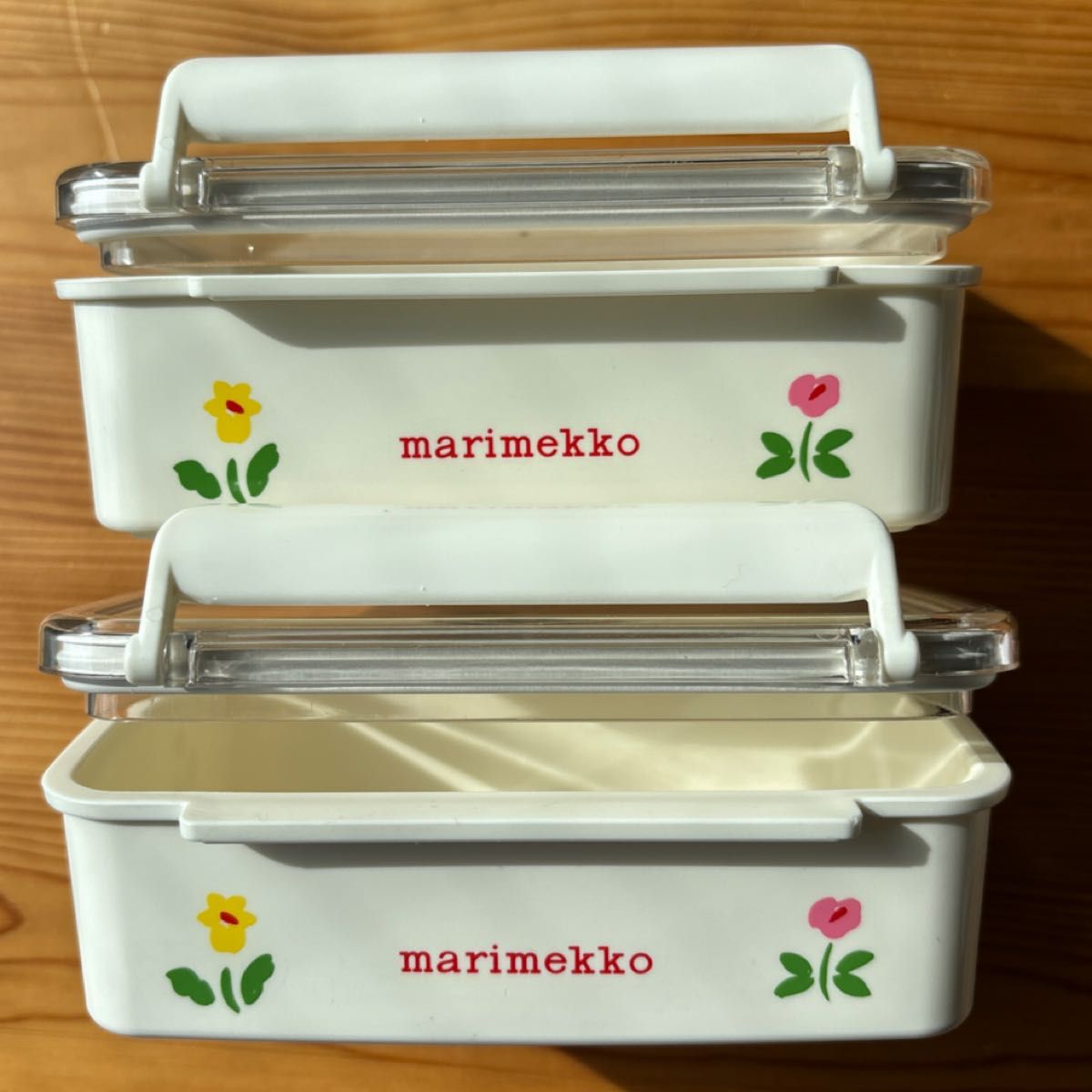 marimekkoマリメッコ 未使用品4点セット 可愛い タッパー×2 marimekkoマリメッコ 未使用品4点セット 可愛い タッパー×2