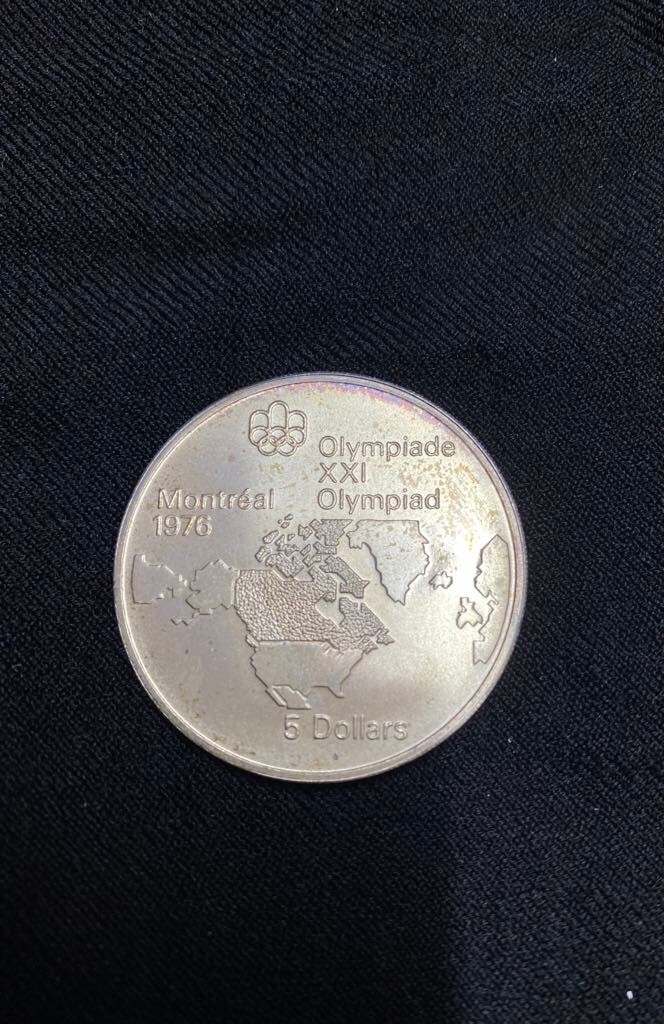 yAp-202.カナダ10ドル大型銀質（1973年発行）2枚セットモントリオール オリンピック 世界_画像3