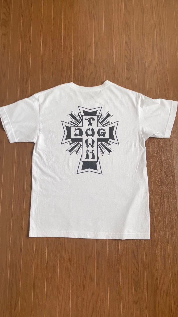 【送料無料】DOGTOWN オールド クロスロゴ Tシャツ ドッグタウン ビンテージ USA製 made in USA ホワイト