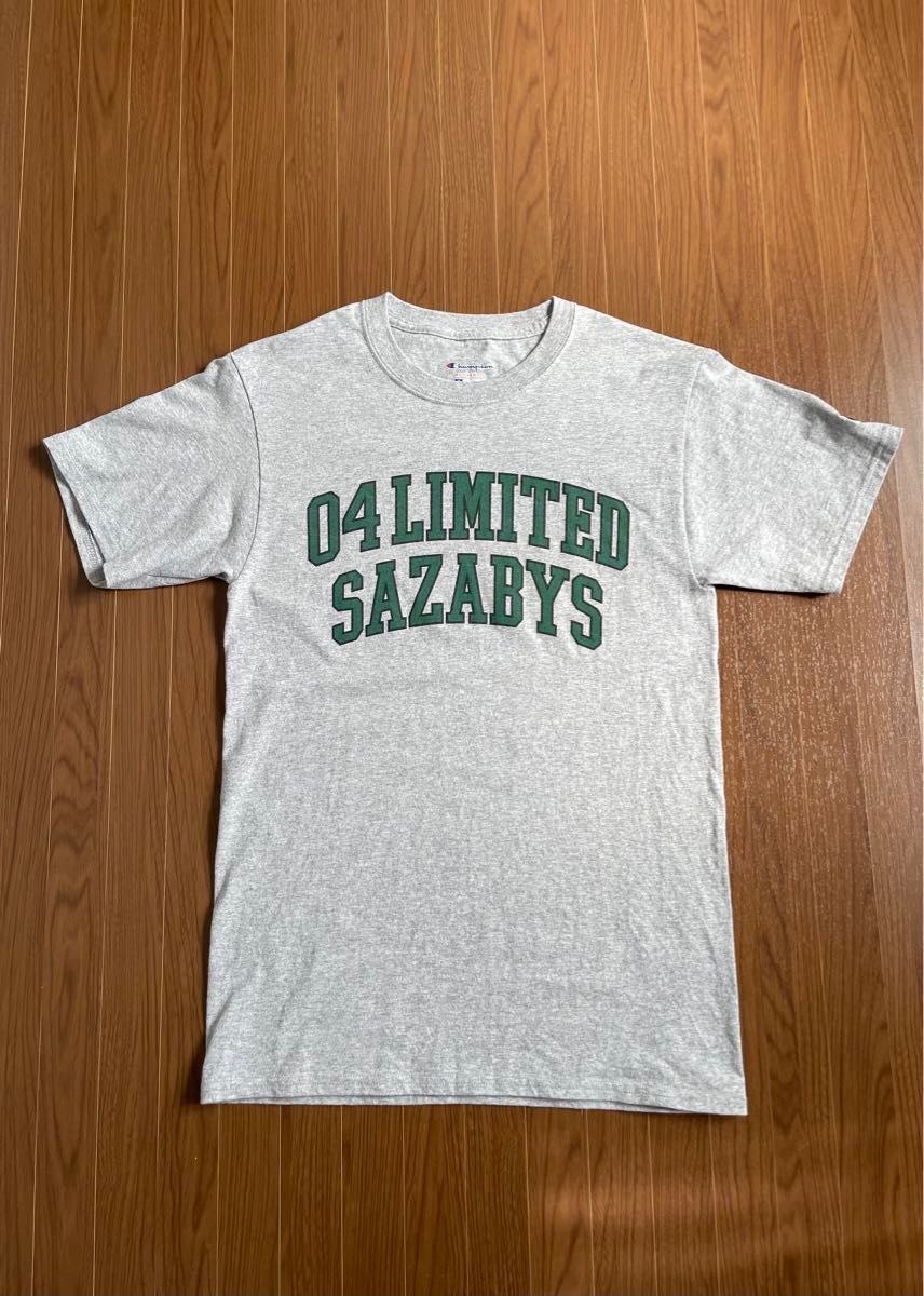  04 limited SAZABYS フォー・リミテッド・サザビーズ チャンピオンコラボ Tシャツ グレー ロック 弱虫ペダル