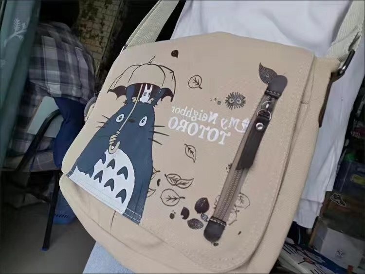 1円 TOTORO 多機能 帆布 ショルダーバッグ メンズバッグ 斜めがけバッグ 大容量 運動 バッグ 帆布 カーキ色 軽量 無地 鞄 カバン 新品_画像8