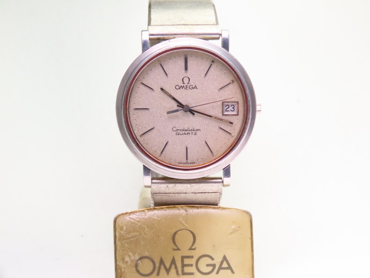 ■♪価格高騰！ 資産価値! 稼働 電池新品 メンズ ビンテージ 高級超レア！ OMEGA オメガConstellation コンステレーション QUATZ クオーツの画像2