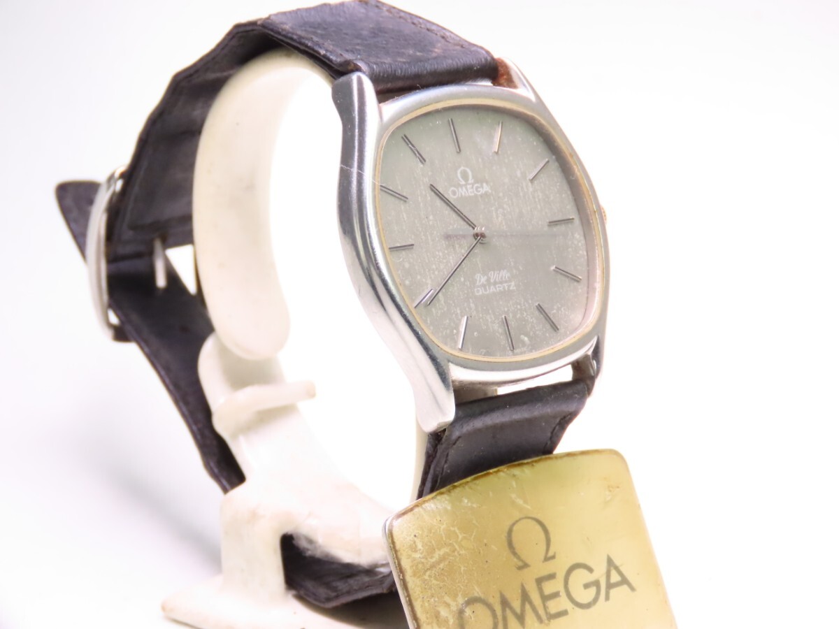 ■♪価格高騰! 資産価値！ ジャンク メンズ ビンテージ 高級超レア！ OMEGA オメガ Deville デビル クオーツ ベルト・尾錠純正の画像3