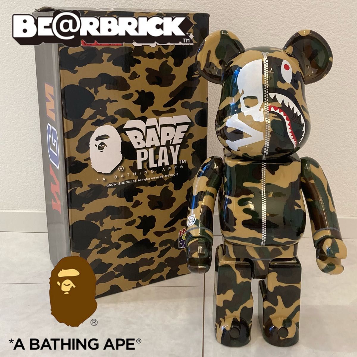 ベアブリック BE@RBRICK 400% 28cm エイプ ベイプ カモシャーク