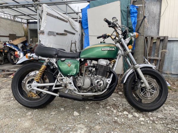 売り切り 当時物 国内 CB750four K4 フルカスタム 製作途中 あと一息 オマケ部品多数 検）K1 K2 K3 CB CB750 CBX Z Z1 Z2_画像1